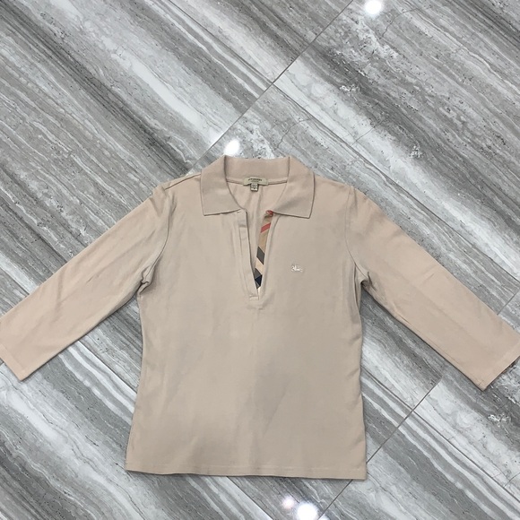 Burberry Tops - Burberry Beige Button Down Shirt